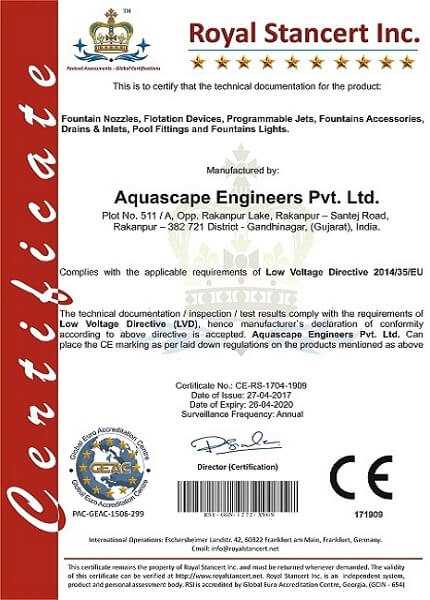 CE CERTIFICATE